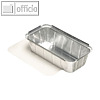 Papstar Schalen Alu Einlegdeckel Pappe eckige Schalen m.Einlegedeckel - 1 Liter (250 Stück)