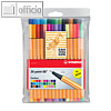 Stabilo Fineliner Point 88 Sortiert 30er Kunststoff-Etui