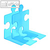 Han Buchstuetzen Puzzle Blau brillantblau-transparent
