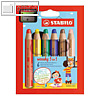 Stabilo Buntstifte 6 Farben (inkl. Spitzer)