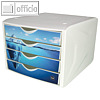 Helit Schubladenbox Mit 4 Schueben arctic | blau