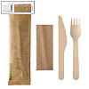 Papstar Bestecksets Pure Messer / Gabel / Serviette (500 Sets)